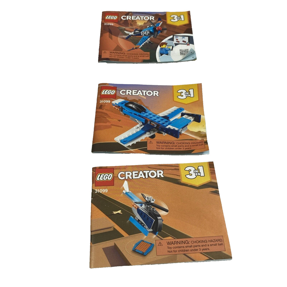 Set of 3 Lego Creator 3 In 1 Instruction Manuals Only 31099